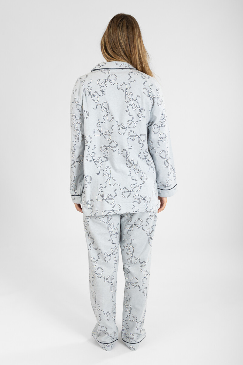 Pijama franela Celeste antique