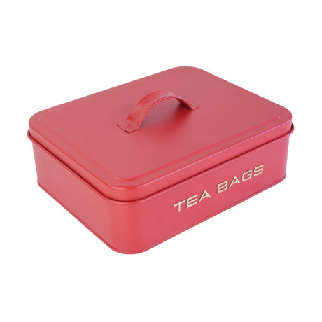 Caja Organizadora Para Te De Metal Con Tapa Y 12 Divisiones Rojo Caja Organizadora Para Te De Metal Con Tapa Y 12 Divisiones Rojo