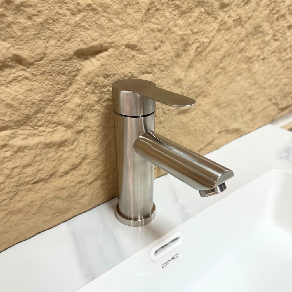 Grifería de Lavatorio Monocomando de mesada Milano Gris Satinado Grifería De Lavatorio Monocomando De Mesada Milano Gris Satinado