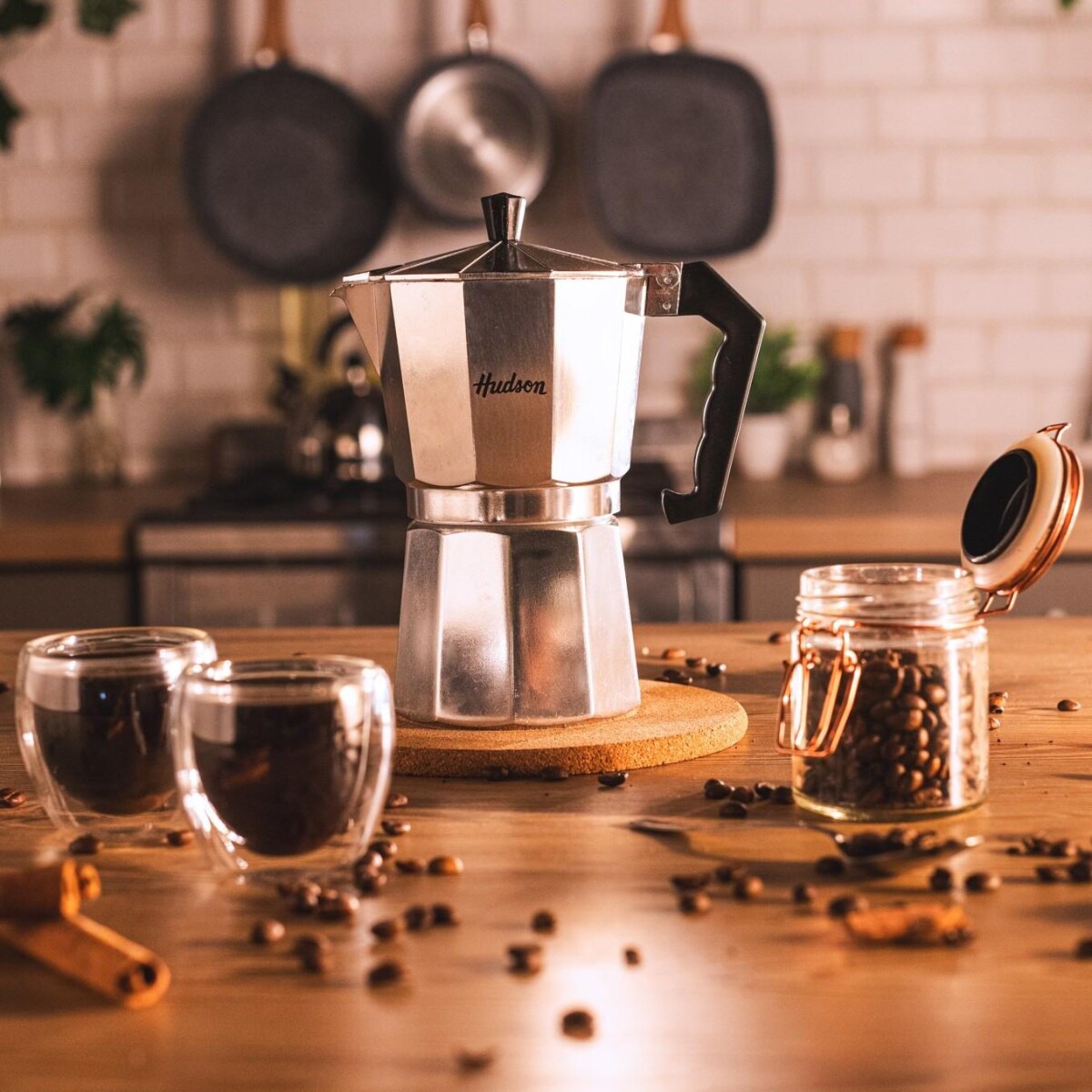 Cafetera Italiana Hudson 9 Tazas 