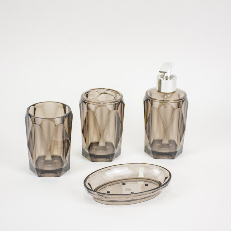 Set de accesorios para baño x4 piezas Negro