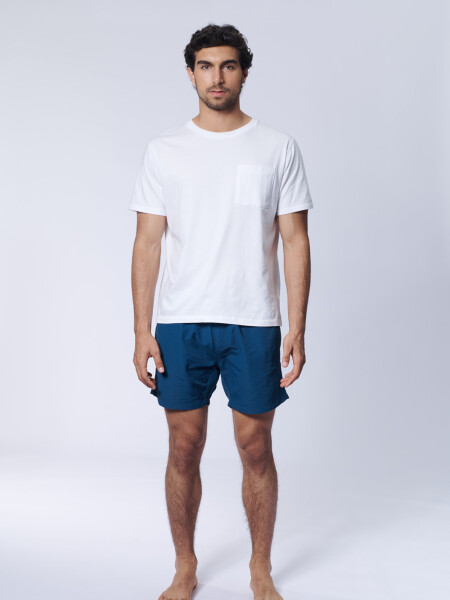 Short de baño Estampa Ripstop Azul Piedra