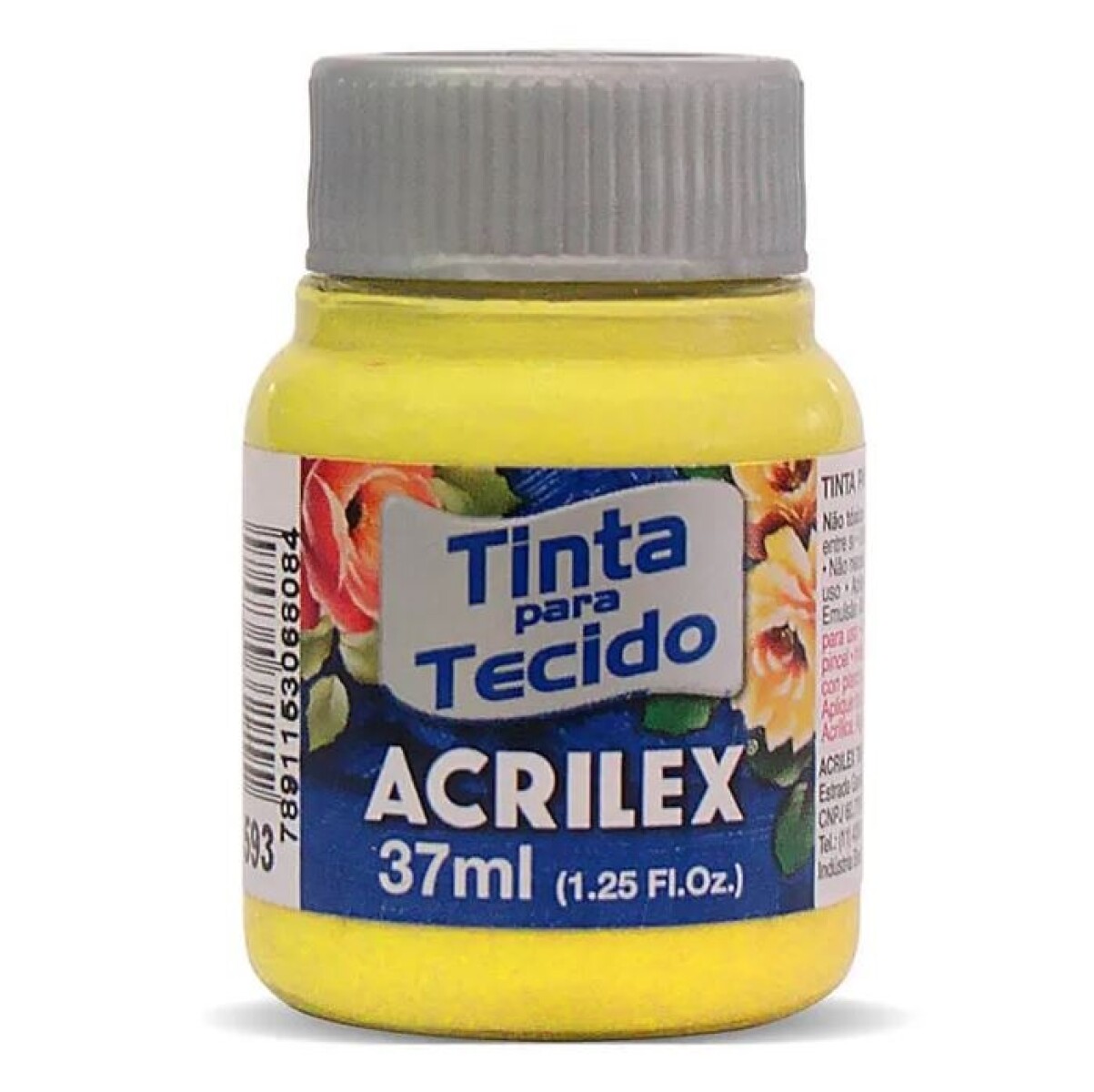 Pintura Para Tela 37 Ml. 589 Amarillo Canario Acrilex 