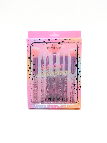 BROCHAS Y PINCELES SETX7 ROSADO