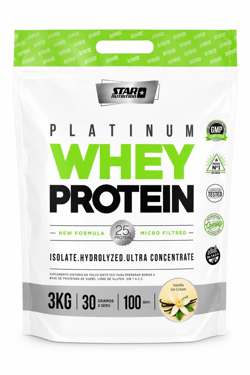 Platinum Whey Protein Vainilla 3 kg Star Nutrition 
