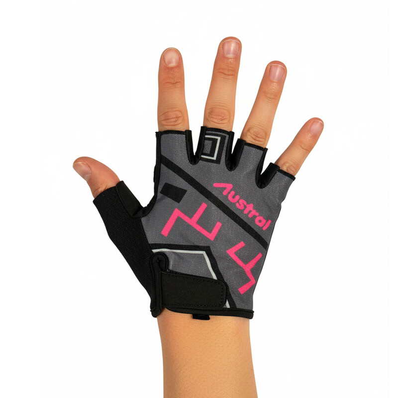 Austral Guante De Ciclista - Mujer Negro-rosado