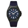 Reloj Swiss Alpine Military Typhoon 7005.1836 para hombre con correa de silicona Azul
