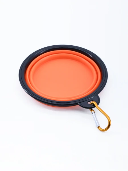 PLATO PLEGABLE PARA MASCOTA ROJO