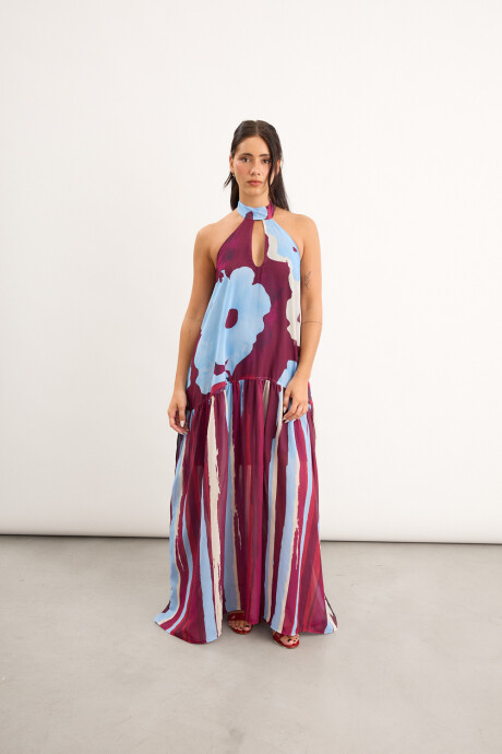 Vestido Halo Bordó