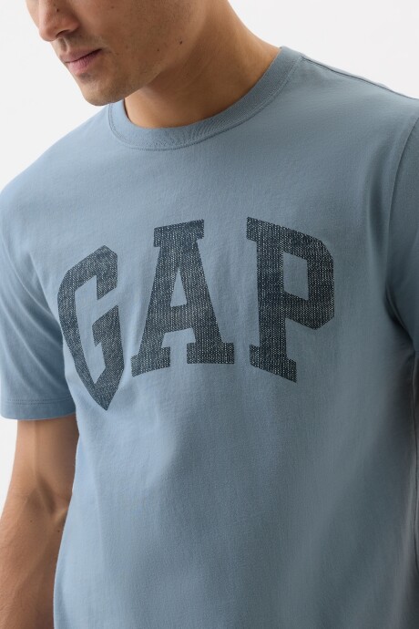 Remera Logo Gap Manga Corta Hombre New England Sky