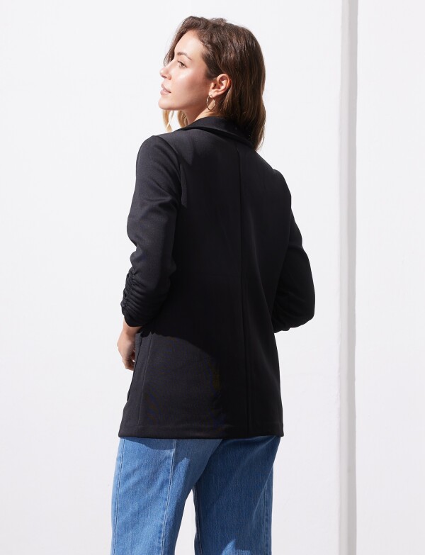 Blazer Manga Frunces NEGRO