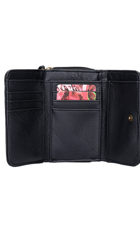 BILLETERA BOHO EMMA DISEÑO ÉTNICO Y NEGRO