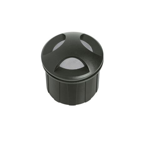 LED Circular de Embutir para Piso 3 Luces 3W Frío - Negro