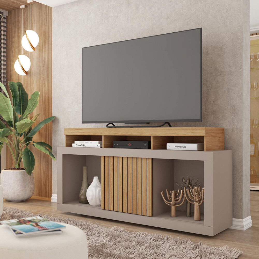 RACK PARA TV DRAGON 1.36 COLOR BURITI/FENDI Rack Para Tv Dragon 1.36 Color Buriti/fendi