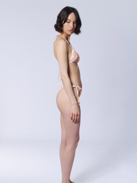 Bombacha bikini estampado Flores Ilustradas Blanco