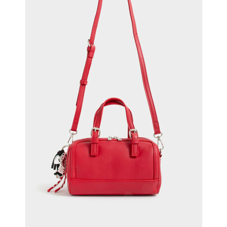 Cartera Bowling Con Charm Rojo Medio