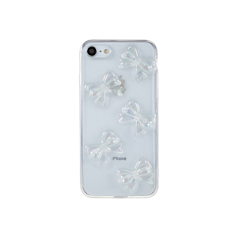 Protector transparente iPhone 7/8 diseño moñas 3D Protector Transparente Iphone 7/8 Diseño Moñas 3d