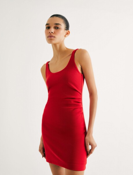 VESTIDO CORTO AJUSTADO ROJO