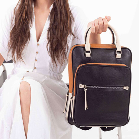 Mochila Caracas Negro Suela Y Arena