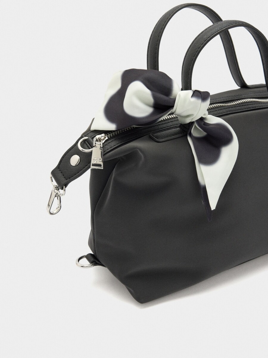 Bolso Tote De Textura Suave negro