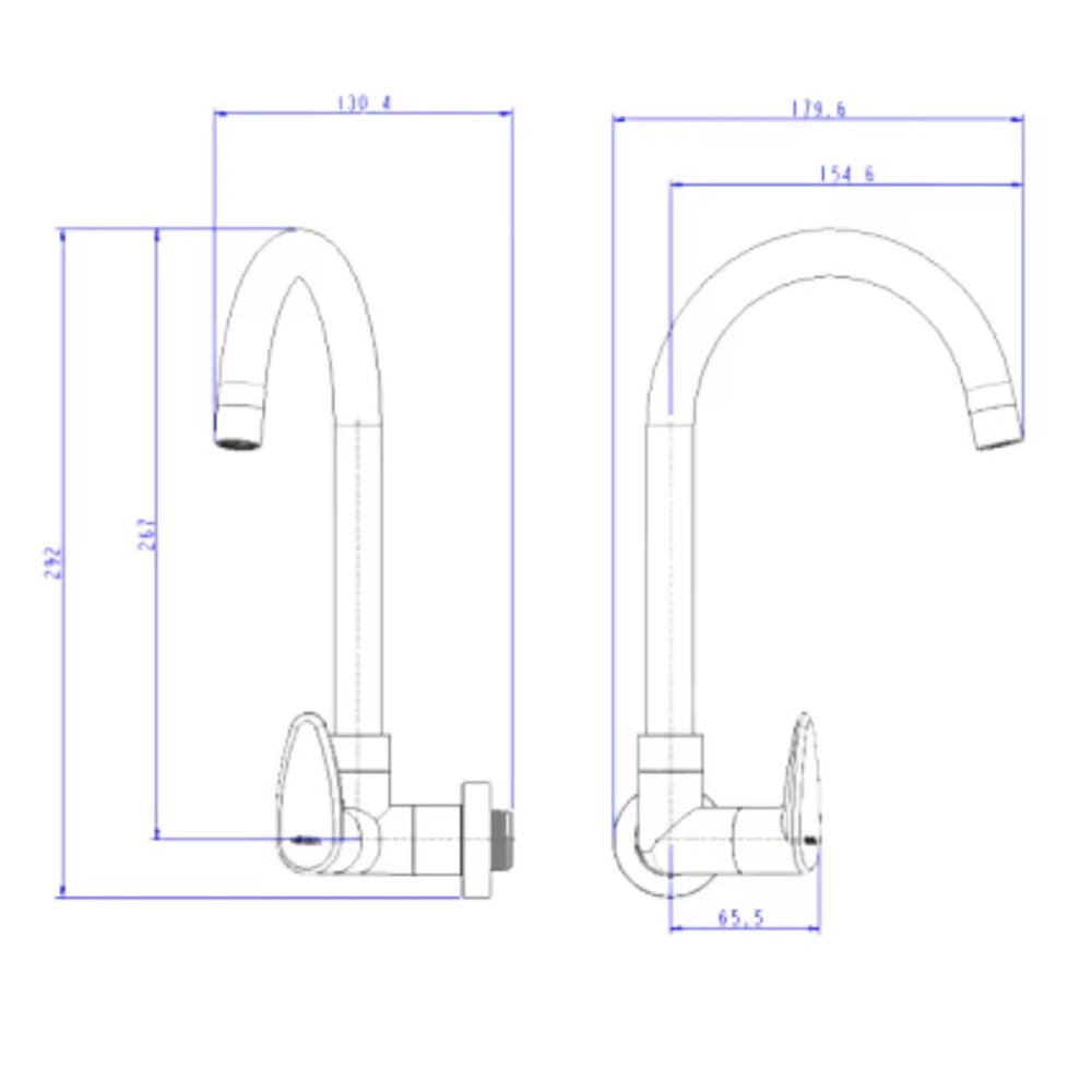 Grifo cocina Pared ALLURE DECORE Cromo Grifo Cocina Pared Allure Decore Cromo