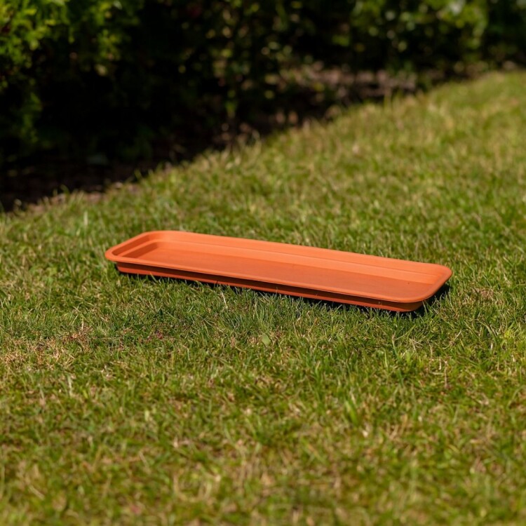 Plato para Maceta Jardinera Rectangular 35cm Teja TERRACOTA