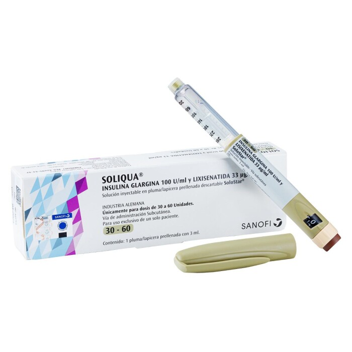 SOLIQUA 30-60 3 ML. CJ X 1 LAPICERA PREL única