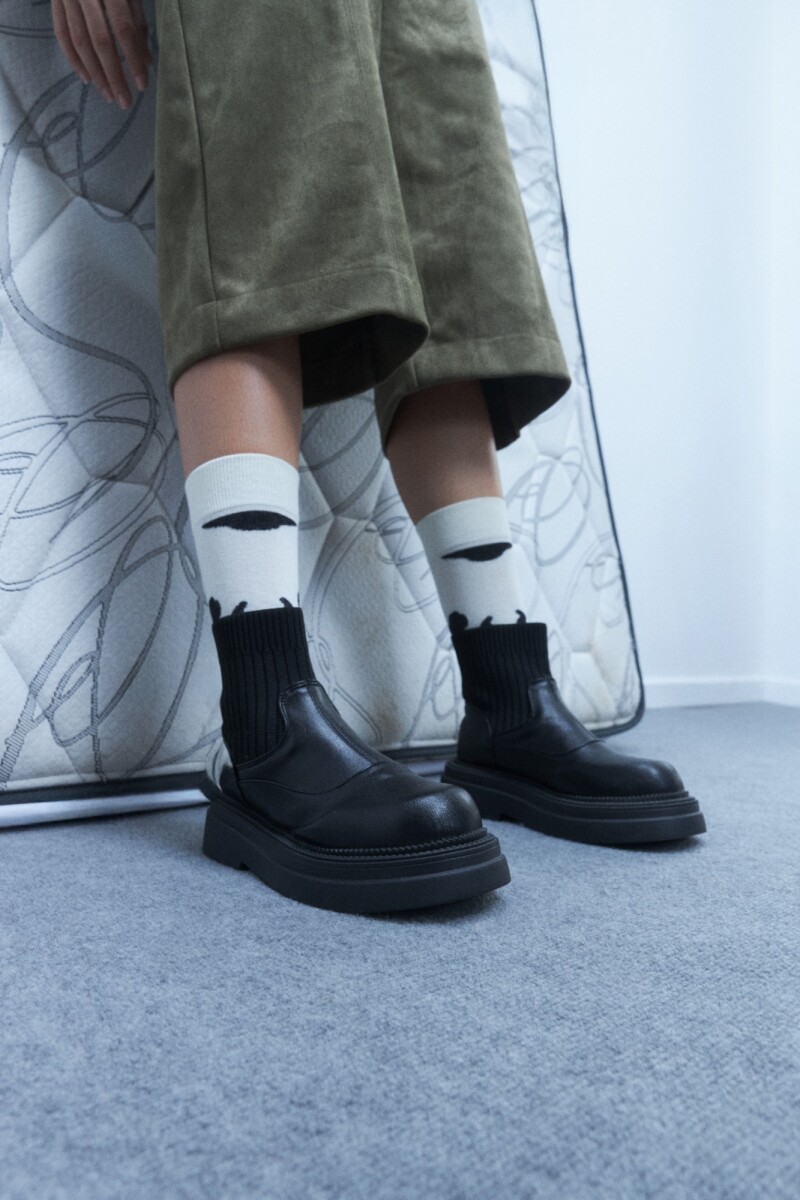 Botas caña elastizada - negro 