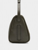 Bolso Bandolera Con Detalles De Piel caqui