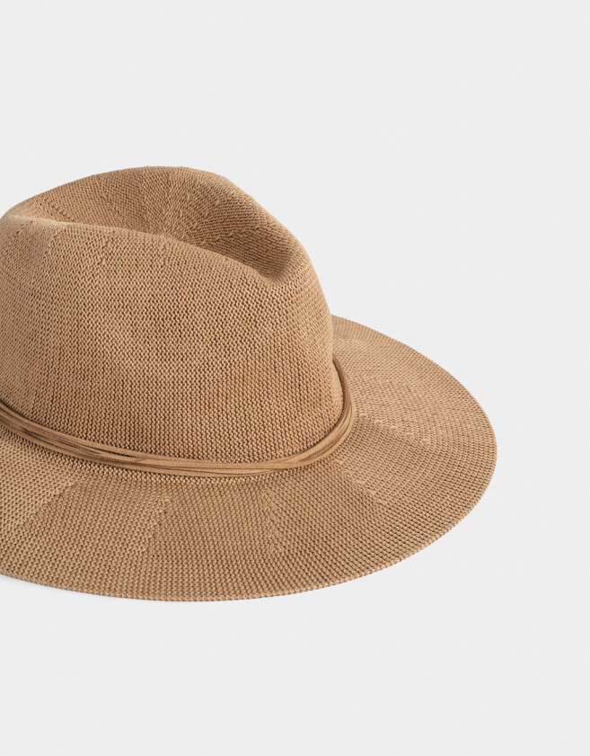 Sombreros Boho Sombrero Tejido - Marron Beige