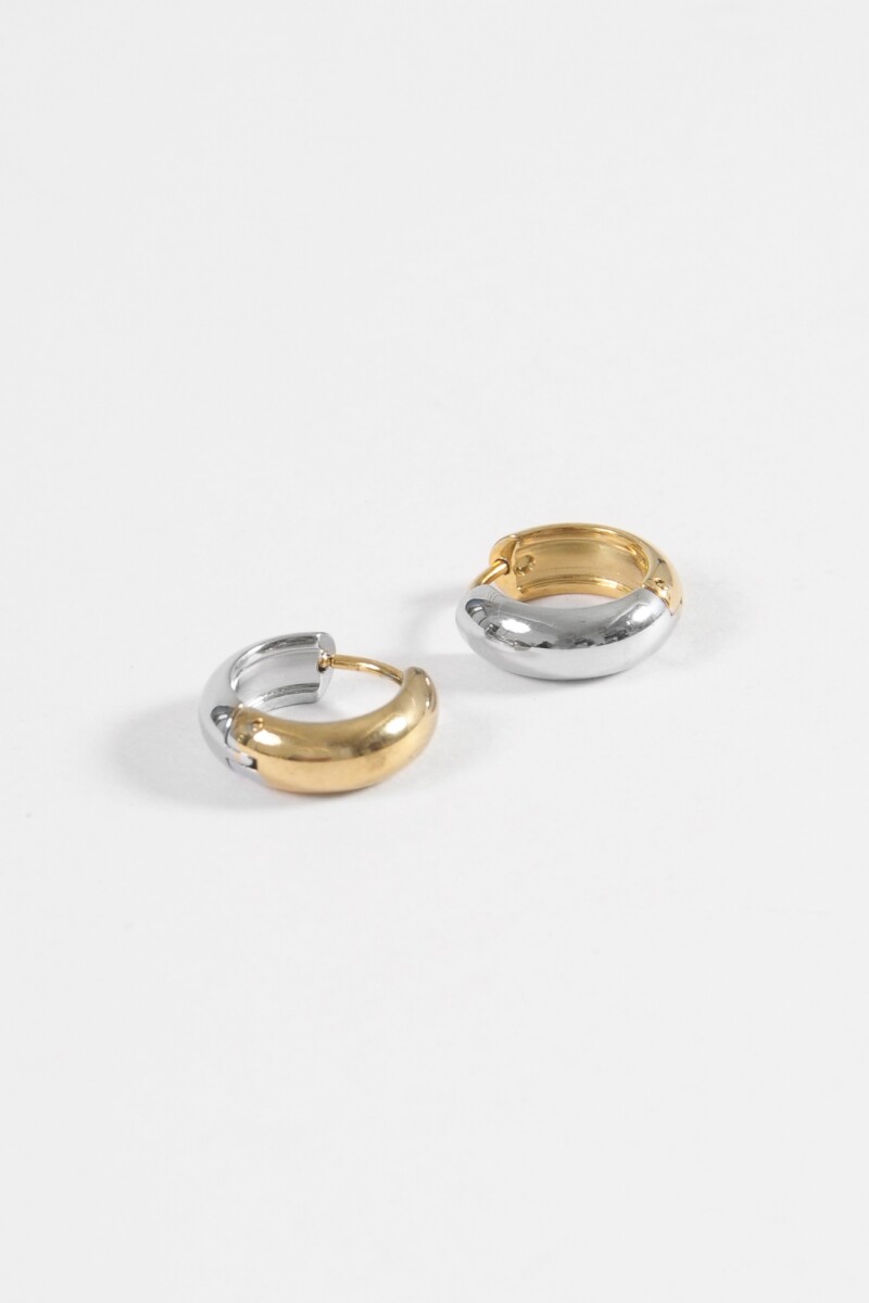 Aros acero bicolor multicolor