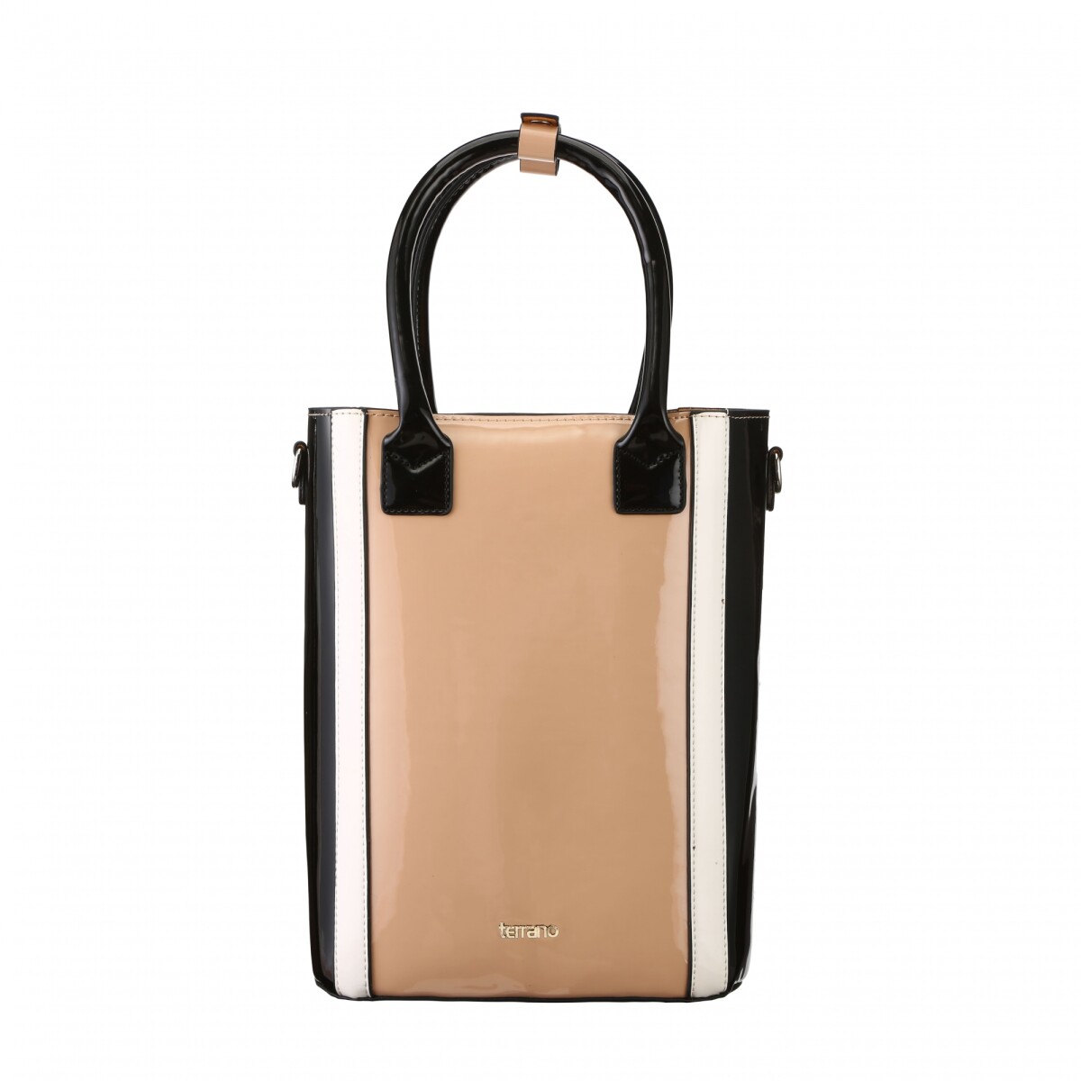 CARTERA MATERA TERRANO DE MANO - CHAROL ROSA 