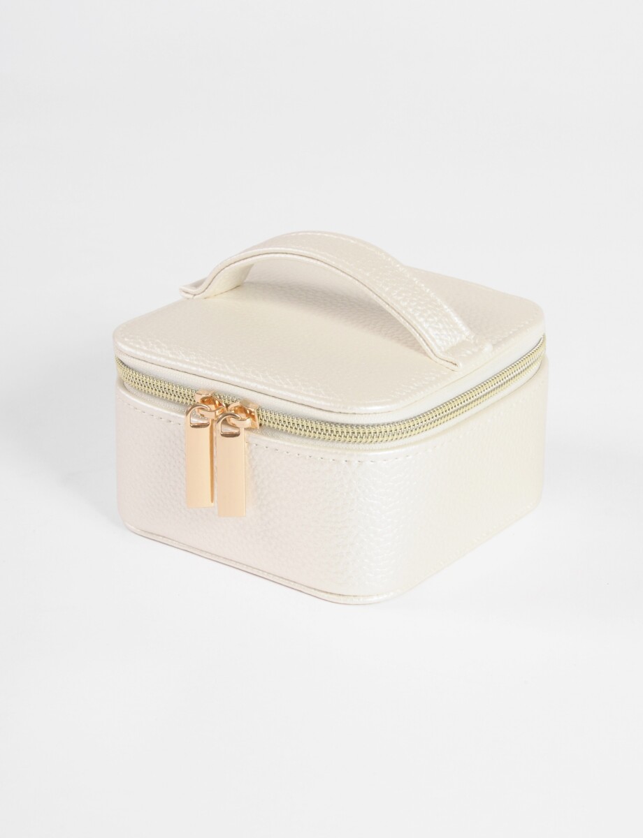 Alhajero organizador cuadrado con estuche - blanco 