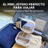Mini Joyero Organizador Alhajero 9 X 9cm C/ Espejo Asa Blanco