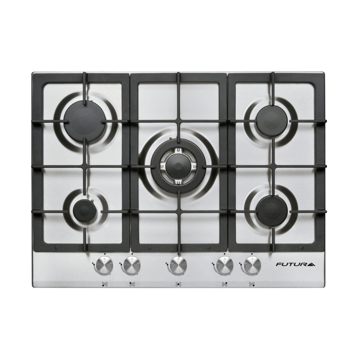 ANAFE FUTURA A GAS INOX 5 QUEMADORES FUT-AG700X-5 - acero inoxidable 