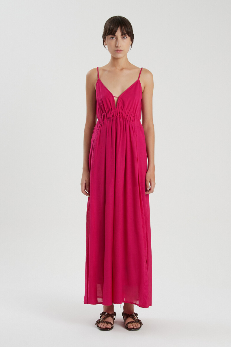 VESTIDO LARGO SINDI Fucsia