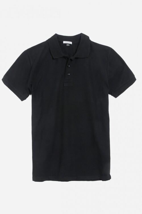 Remera polo básica NEGRO