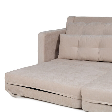 Sofá Cama Nizza - Tela Microfibra 12072 (Beige)