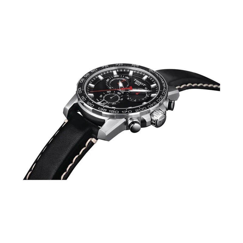 Reloj Tissot T1256171605100 Supersport Chrono para hombre de cuero Negro