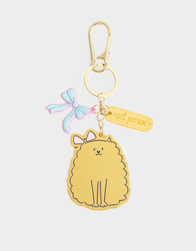 Llavero Metal Llavero Metálico En Forma De Gatito - Dorado
