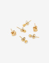 Aros Sets Metal Set De Aros Pasantes Combinados - Dorado