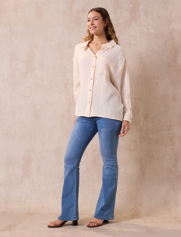 Camisa Bolsillo BEIGE
