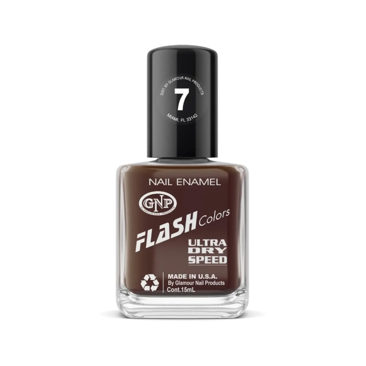 Esmalte de Uñas Flash Colors Tono 7 Marrón Chocolate - GNP 