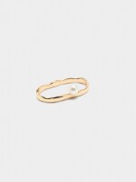 Anillo Doble Con Perla dorado