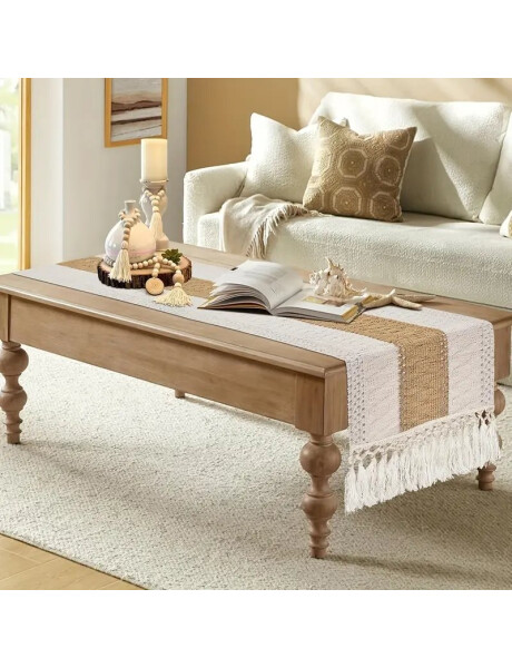 SENDERO 1 LINEA LINO 30x140CM NATURAL/BLANCO SENDERO 1 LINEA LINO 30x140CM NATURAL/BLANCO