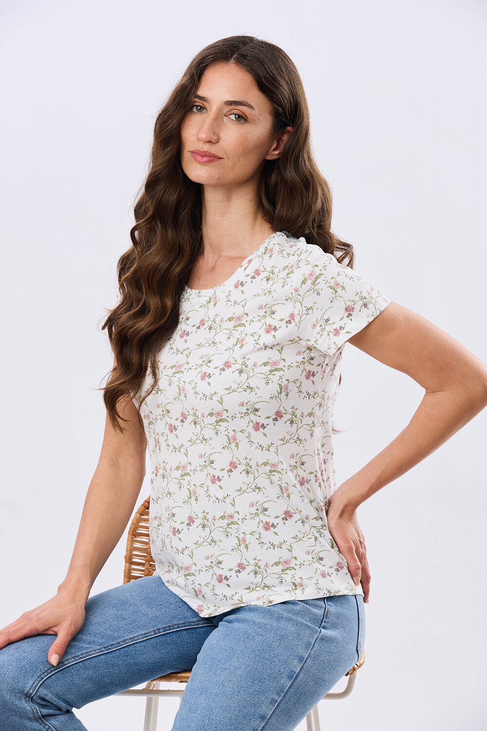 REMERA ESTAMPADA DE ALGODÓN Blanco