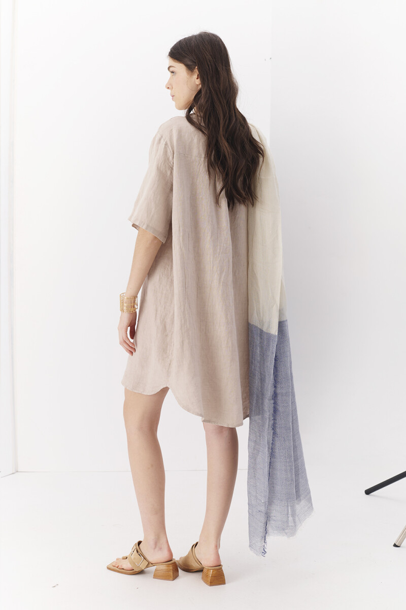 VESTIDO LINO THELMA BEIGE