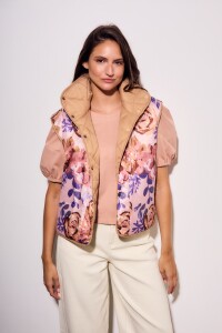 Chaleco Reversible Camel