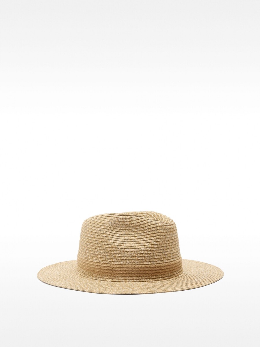 Sombrero Con Efecto Rafia camel