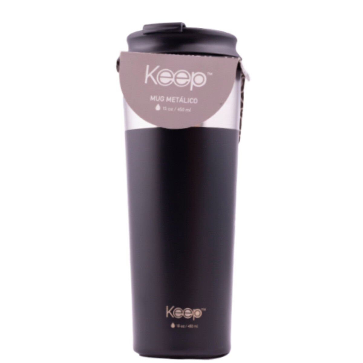 Mug Keep Acero Inoxidable 450ML - NEGRO 